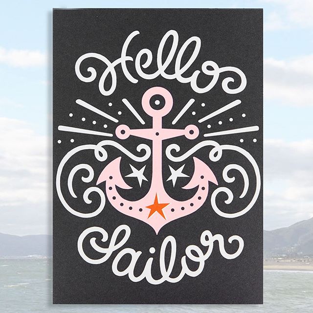 This is a card for the bold adventurer in your life ️ @alisoncarmichael for @lagomdesign #gooddesign #singaporeshopping #hellosailor #typography #greetingcards #giftcards #adventurer #pirate #sailor #adventurer #lagomdesign